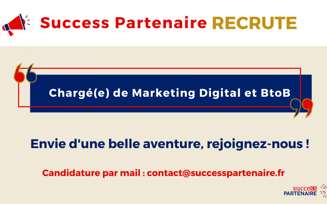 Recrutement : Chargé(e) de Marketing Digital et BtoB – Alternant