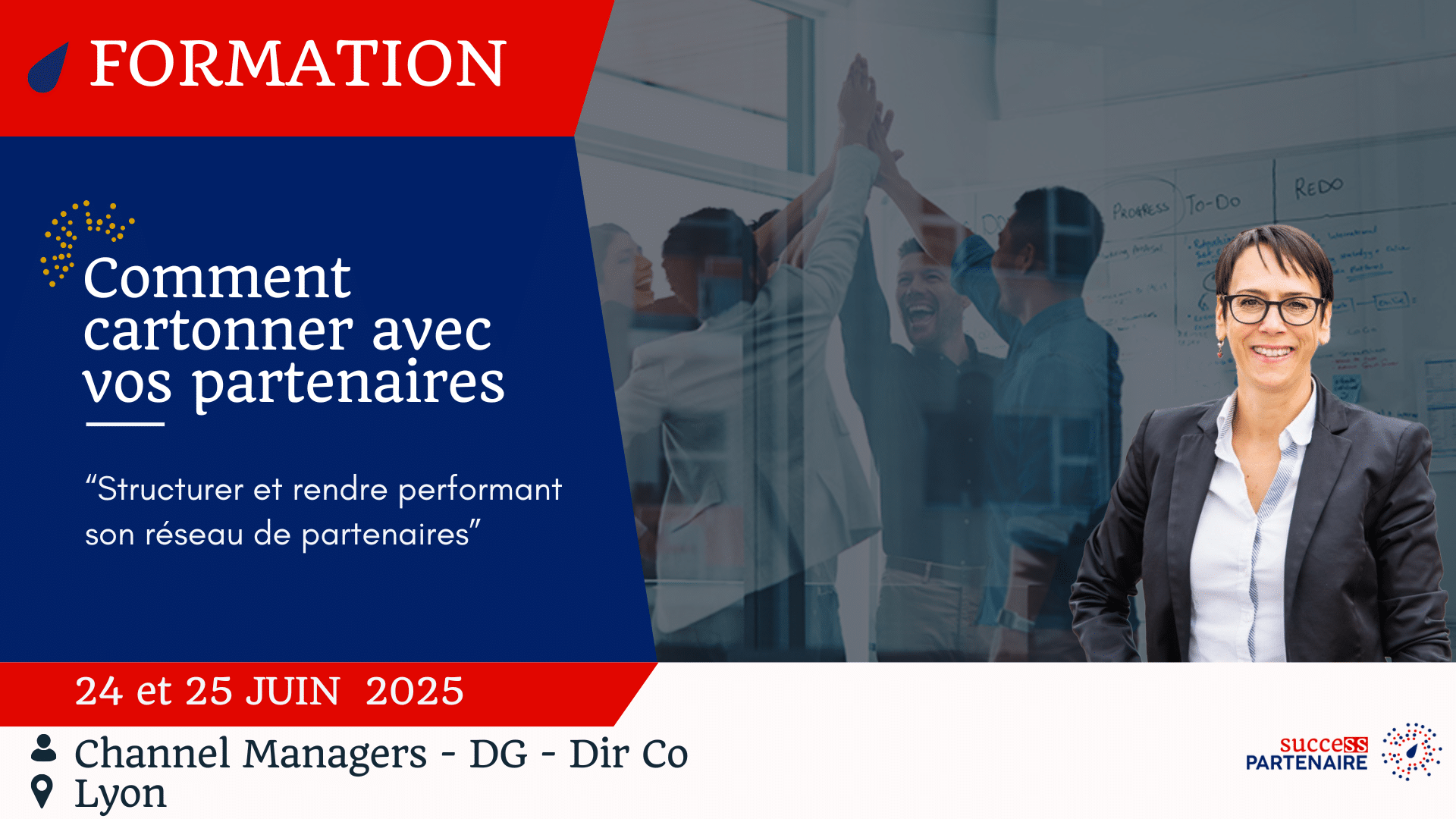 Visuel formation Juin 25 pour site web Formation vente indirecte et réseaux de partenaires par Success Partenaire